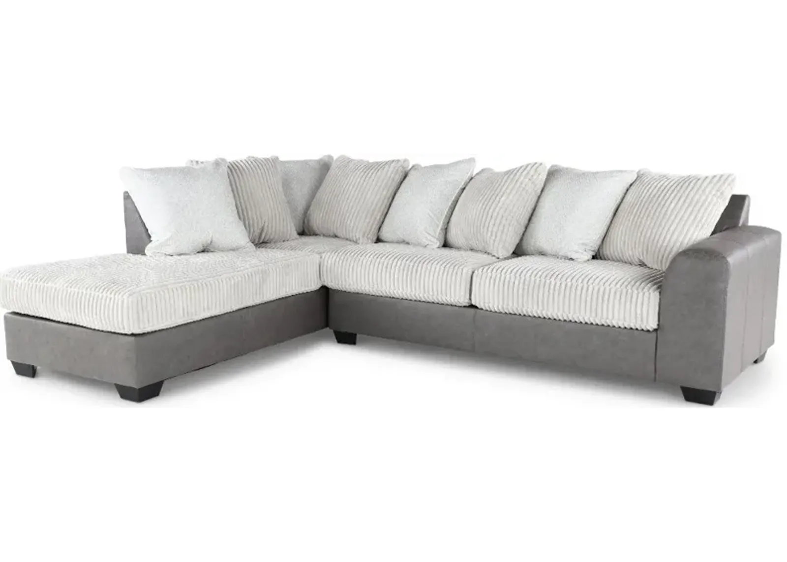 Clairette Two-Tone Gray 2 Piece Sectional