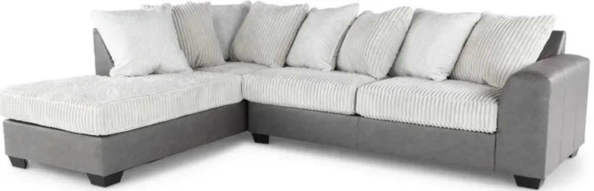 Clairette Two-Tone Gray 2 Piece Sectional