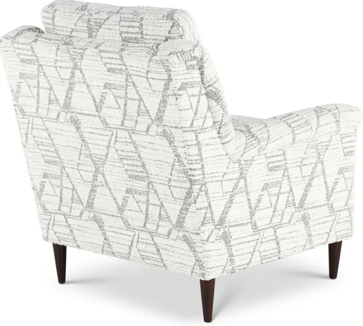 Birdie Drumbeat White Accent Chair