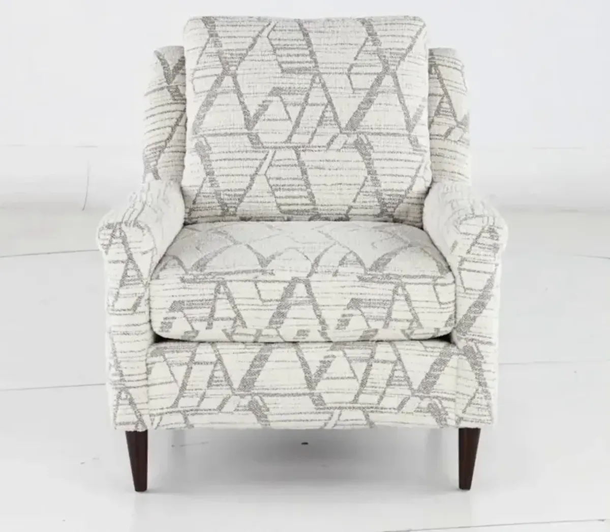 Birdie Drumbeat White Accent Chair