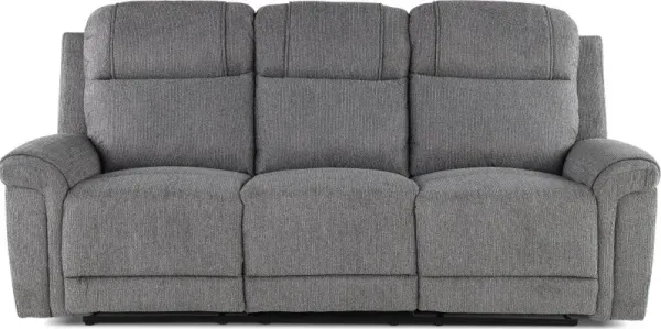 Exhale Steel Gray Manual Reclining Sofa