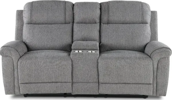 Exhale Steel Gray Manual Reclining Loveseat