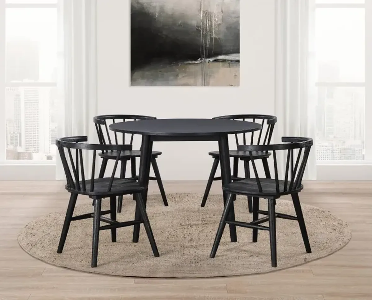 Willa Black 5 Piece Dining Set