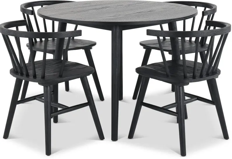 Willa Black 5 Piece Dining Set