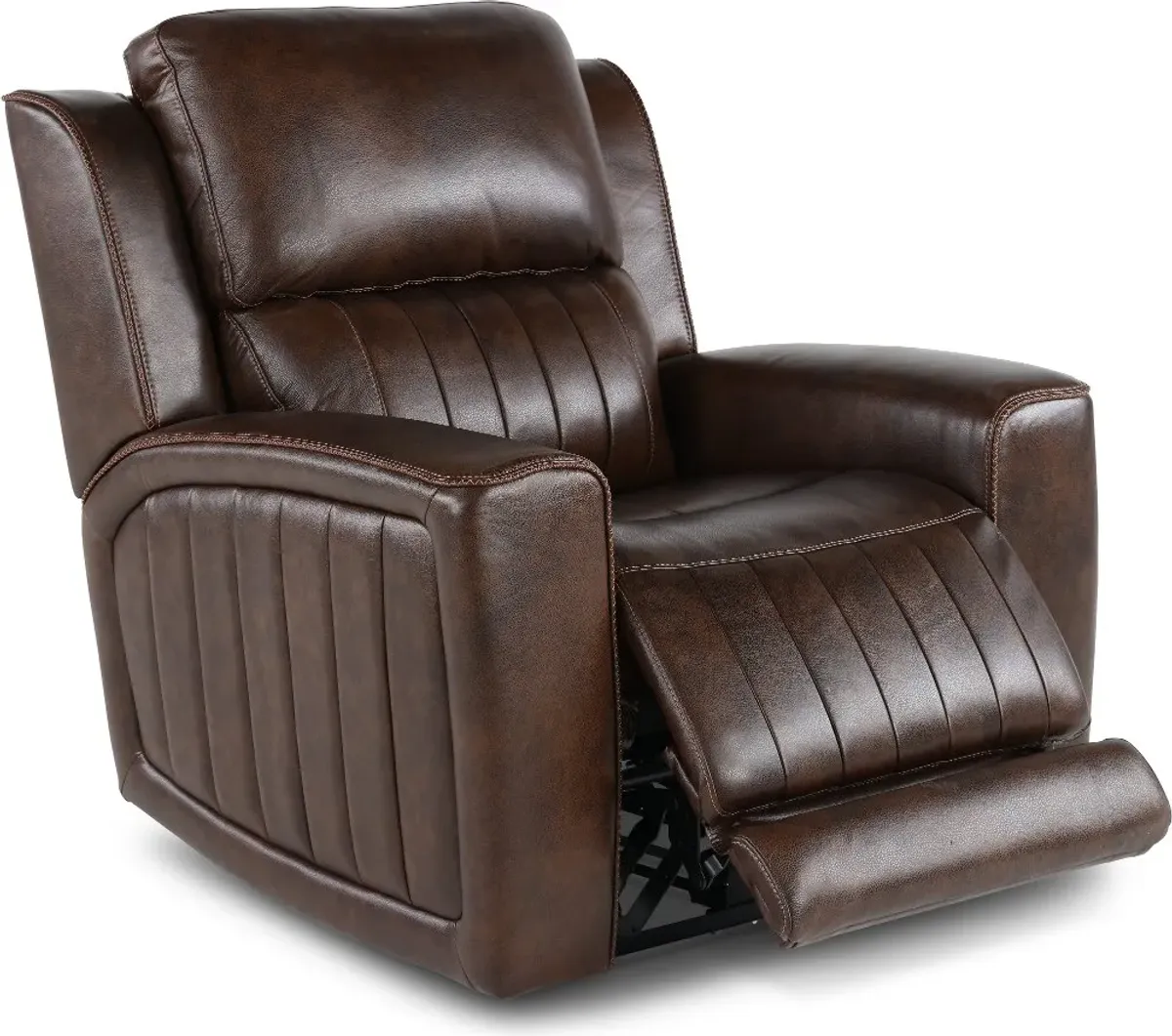 Pierce Chocolate Dark Brown Power Recliner