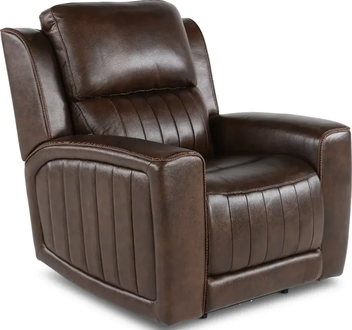 Pierce Chocolate Dark Brown Power Recliner