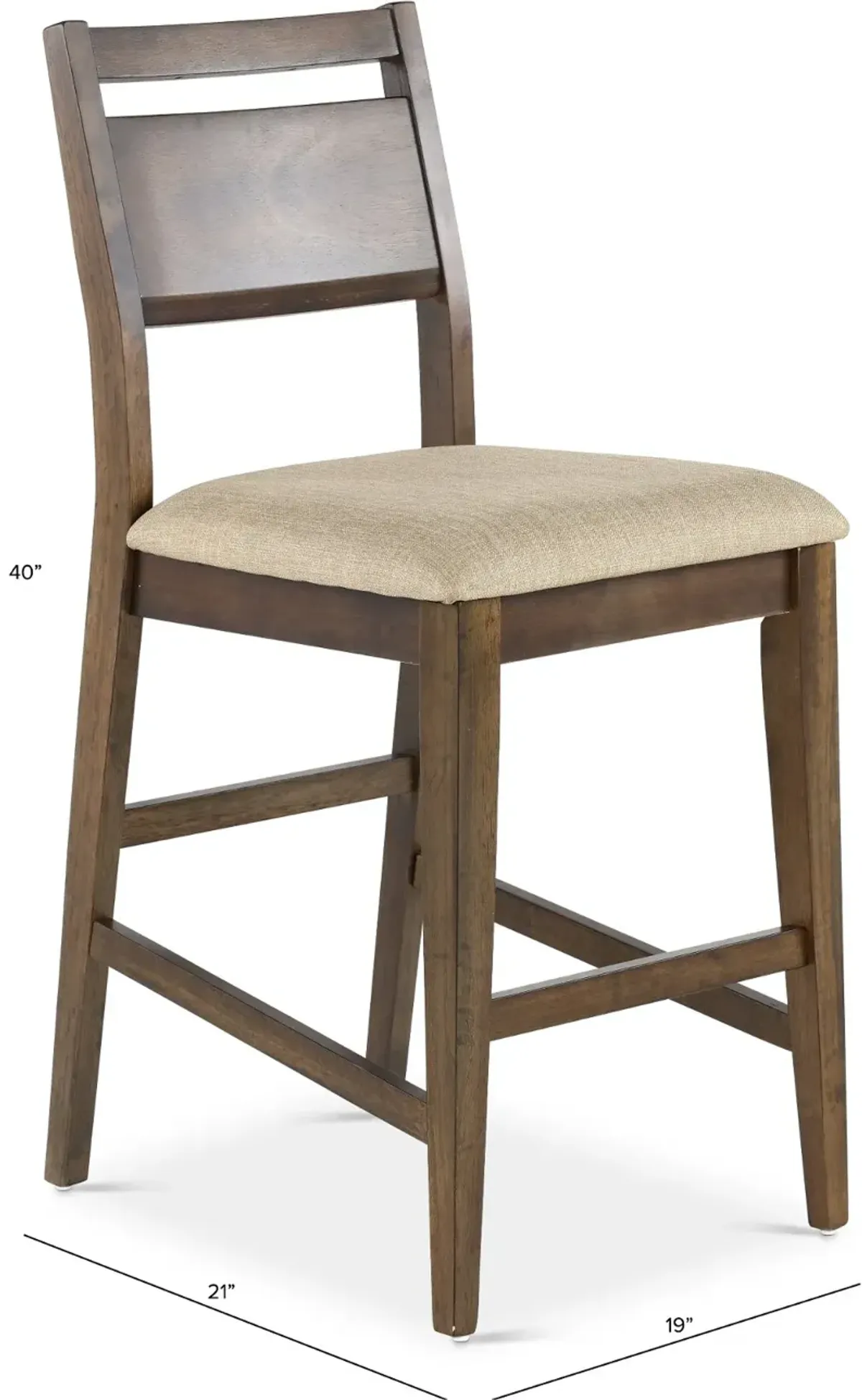 Zoey Natural Brown Counter Height Stool