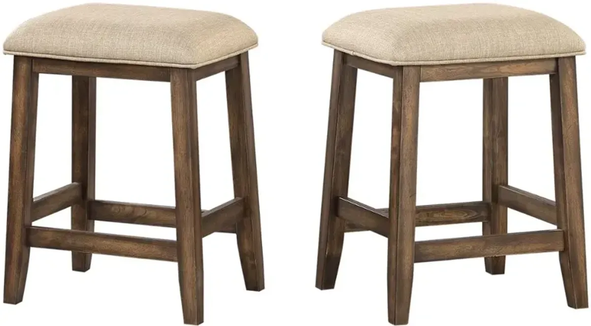 Zoey Natural Brown Counter Height Stool