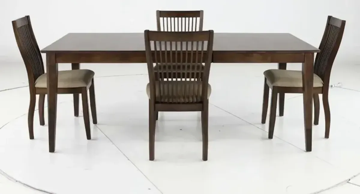 Zoey Brown 5 Piece Dining Room Set
