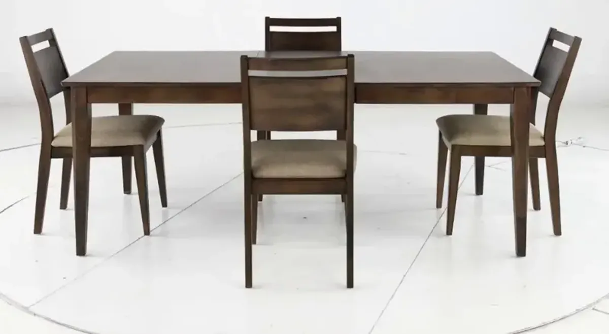 Zoey Brown 5 Piece Dining Room Set