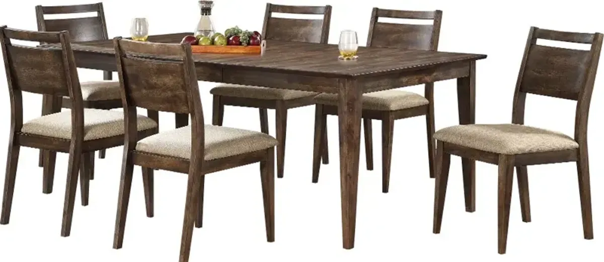 Zoey Brown 5 Piece Dining Room Set