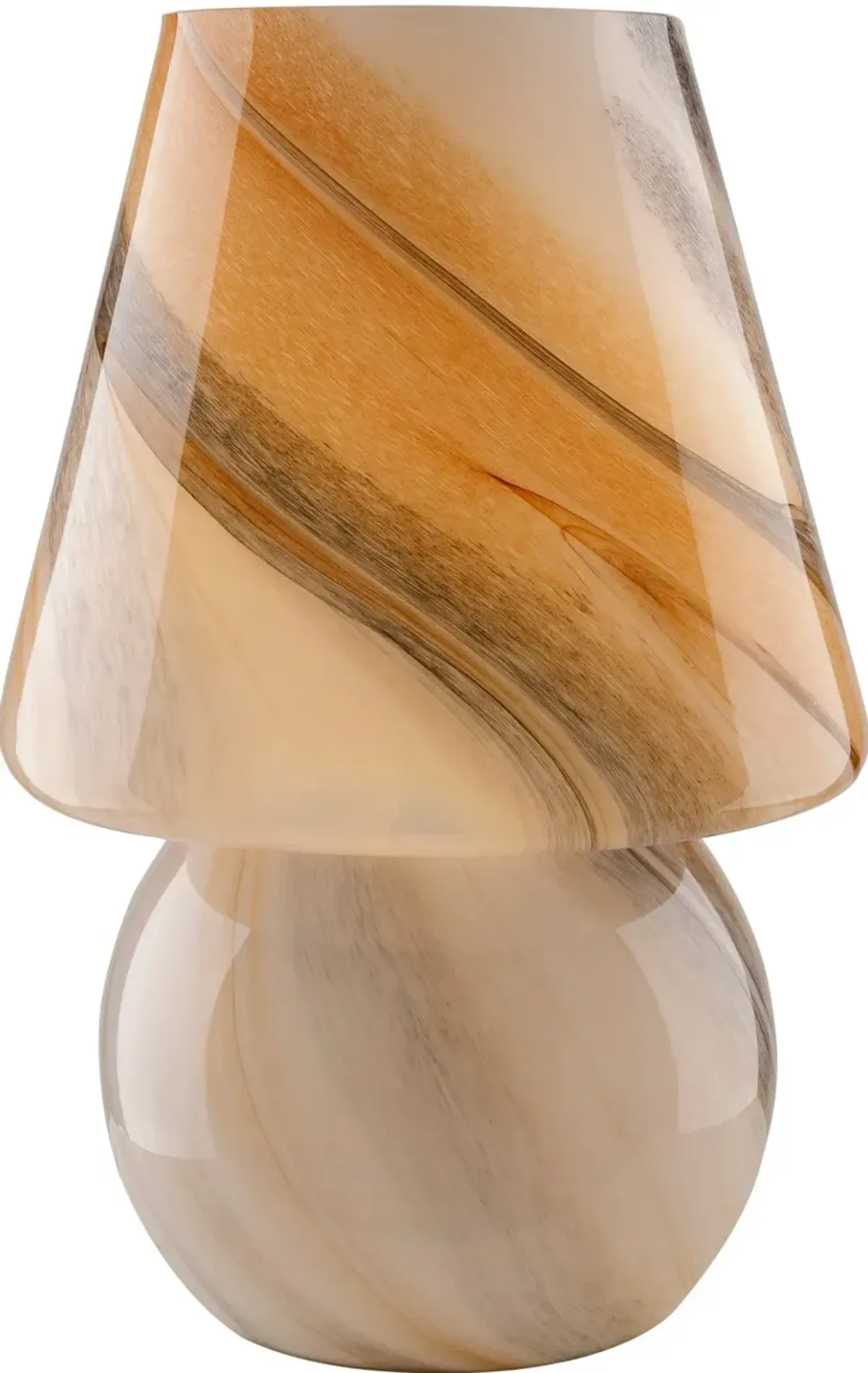 16" Brown Glass Table Lamp