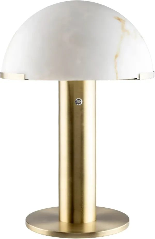 23" Metallic Brass Table Lamp