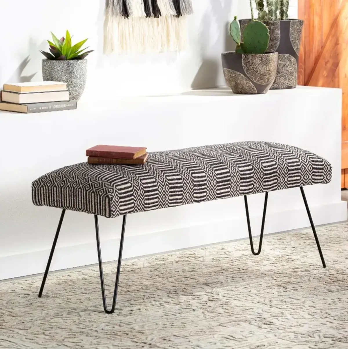 Nakia 48" Cotton Cushion Ottoman