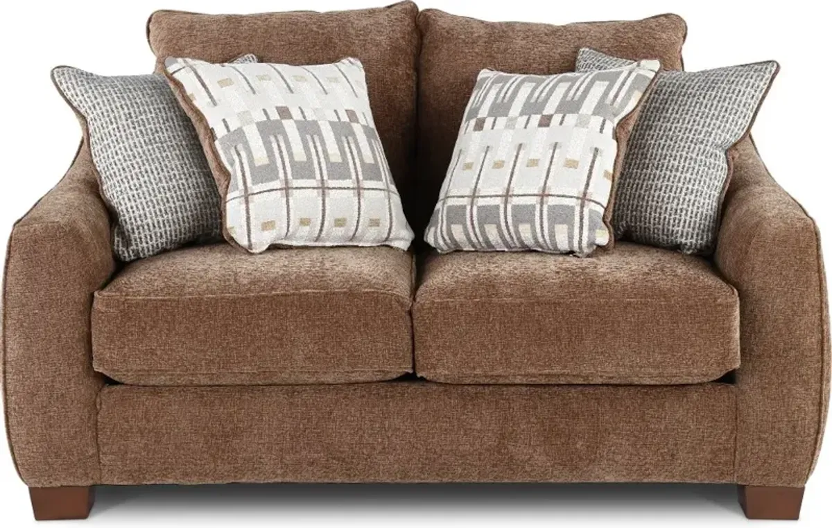 Pandora Brown Loveseat