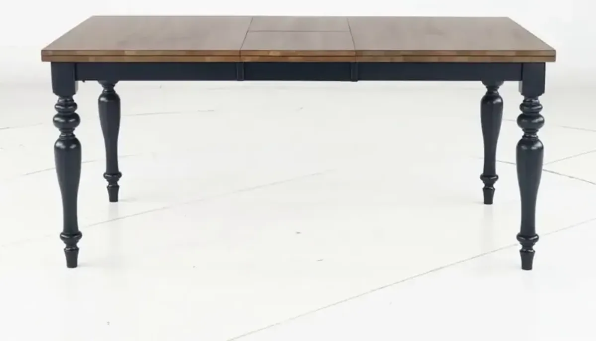 Carmen Oak and Blue Dining Table