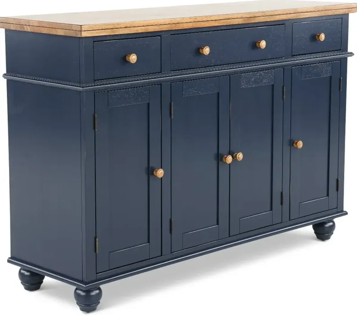 Carmen Oak and Blue Dining Server