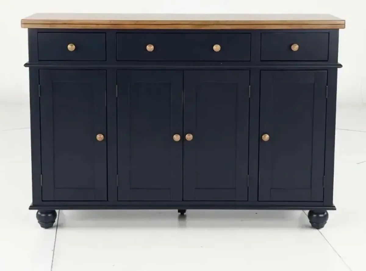 Carmen Oak and Blue Dining Server