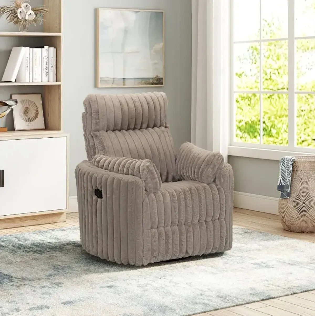 Mondo Avendio Cocoa Swivel Recliner