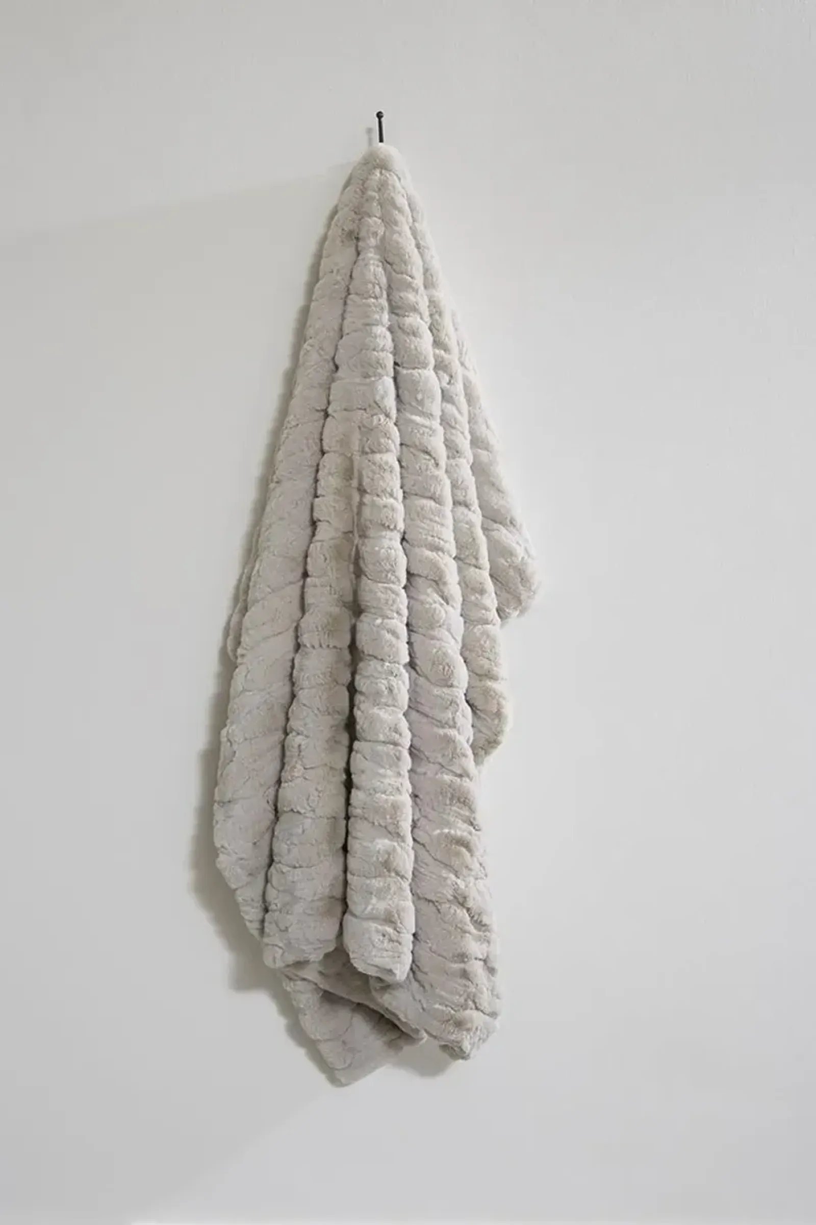 Bazaar Smoke Gray Fur Throw