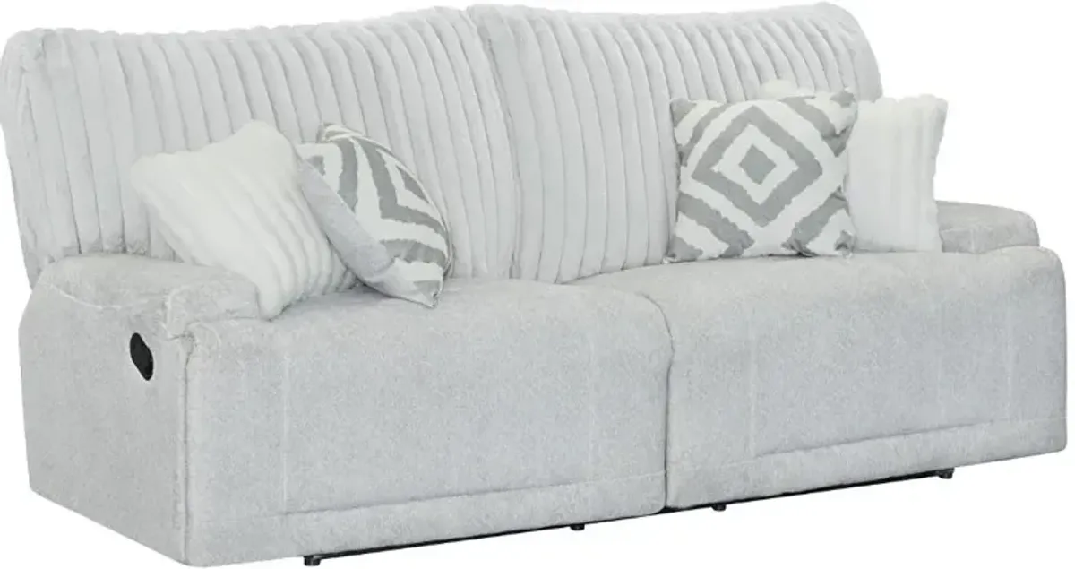 Mondo Silver Manual Reclining Sofa