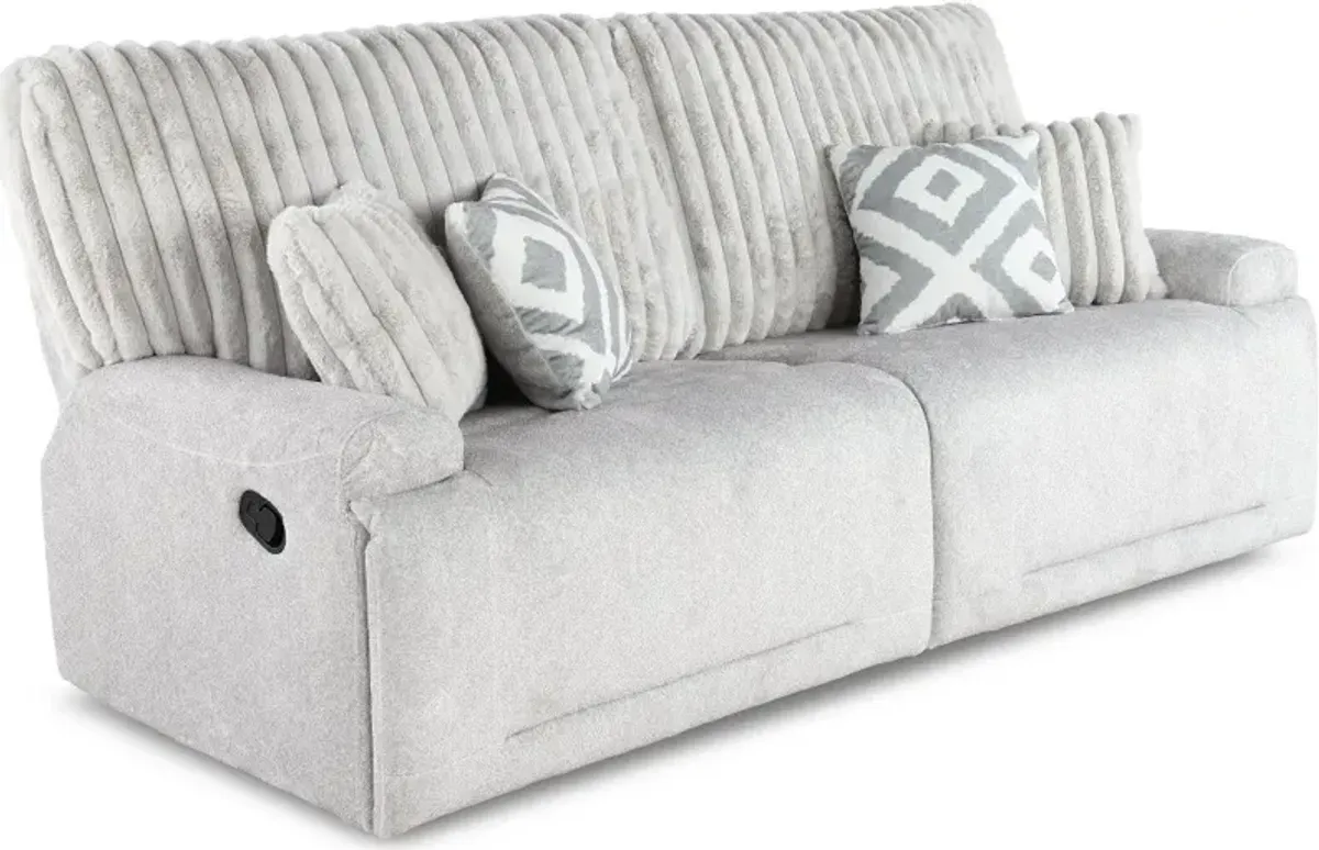 Mondo Silver Manual Reclining Sofa