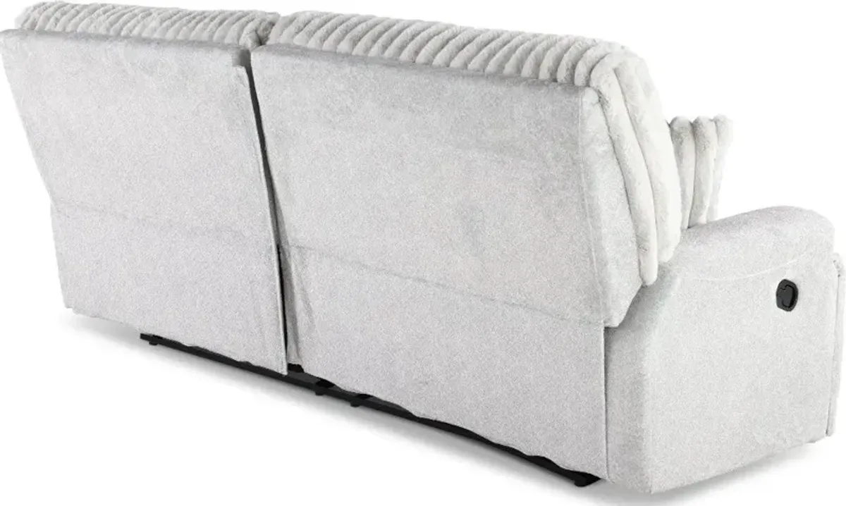 Mondo Silver Manual Reclining Sofa