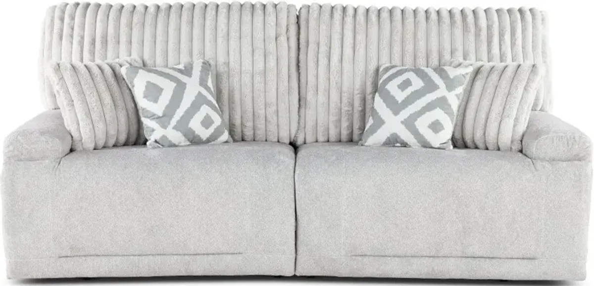 Mondo Silver Manual Reclining Sofa