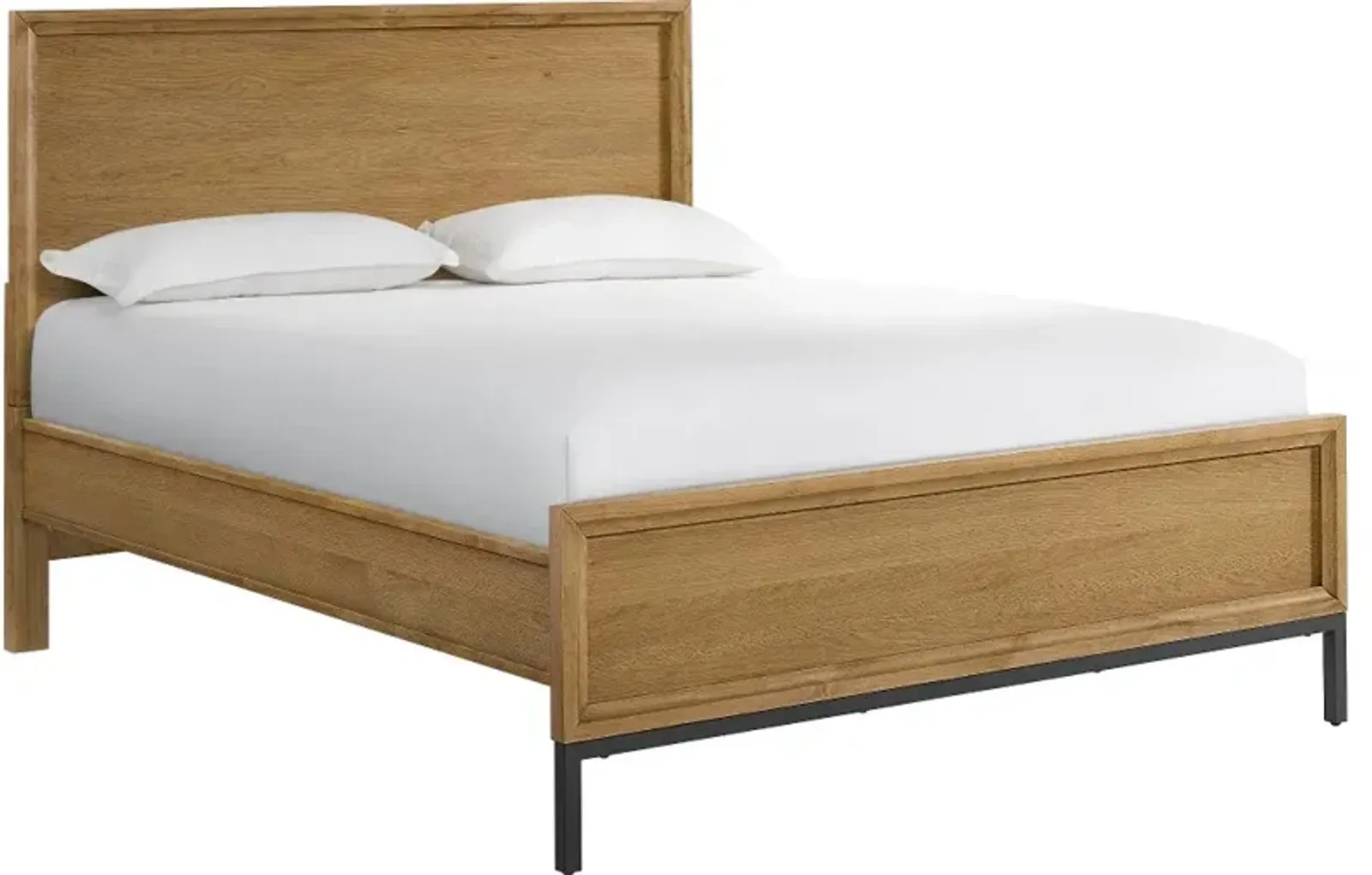 Newport Natural Oak Queen Platform Bed