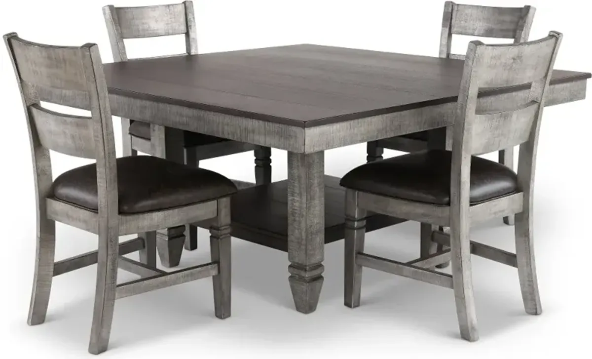 Hope Hills Brown and Gray 5 Piece Dining Set