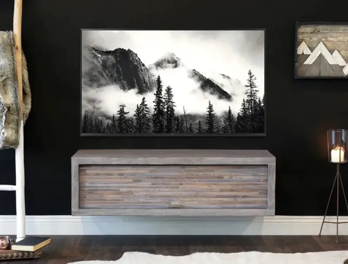 Eco Geo Gray Wall Mounted TV Stand