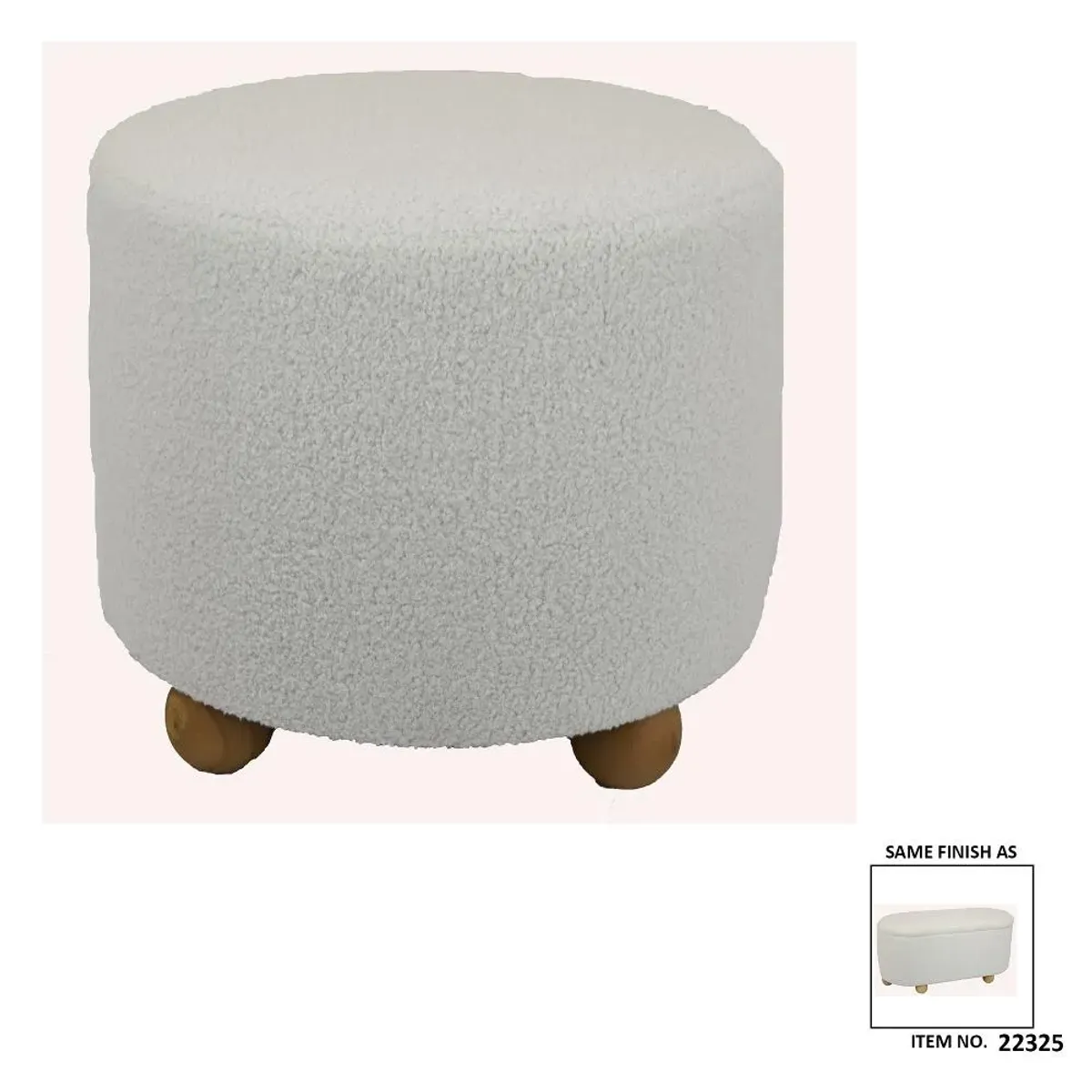 Cream Ottoman