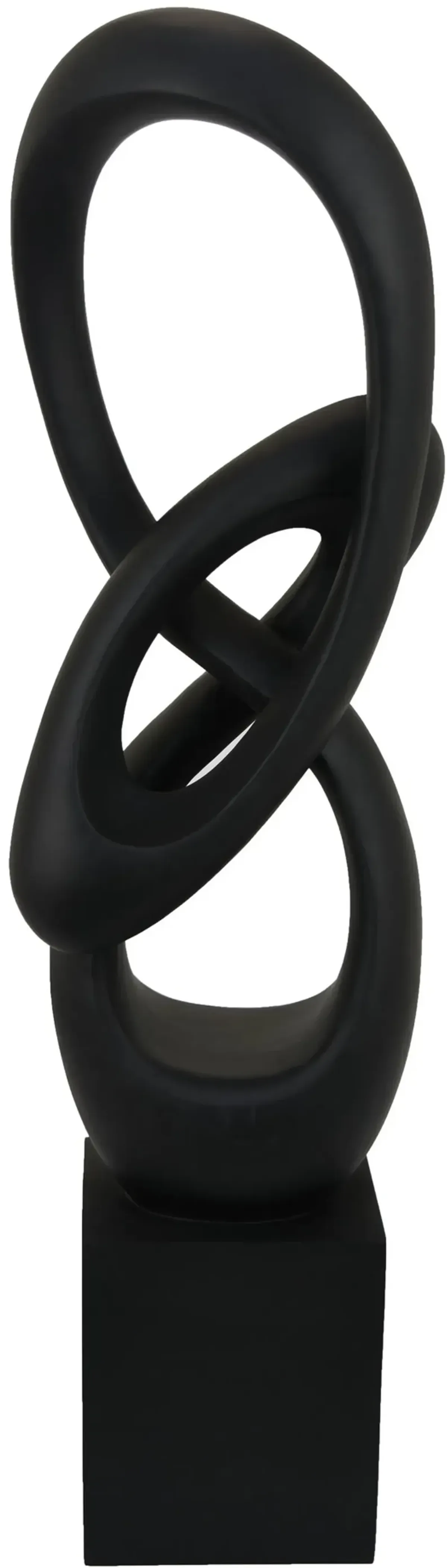 Black 36" Abstract Tabletop Decor