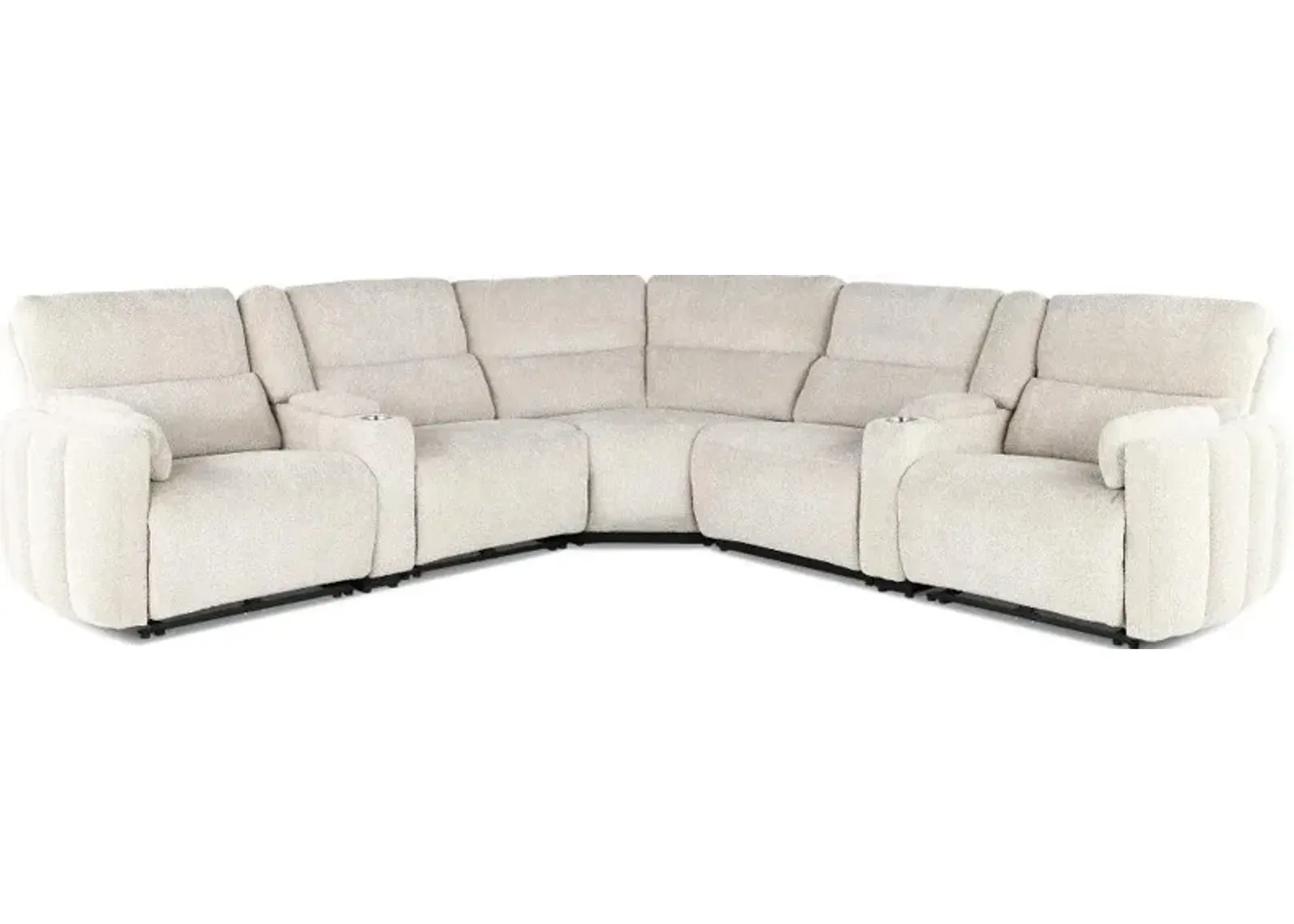 Modesto Buttercream 7-Piece Power Reclining Sectional