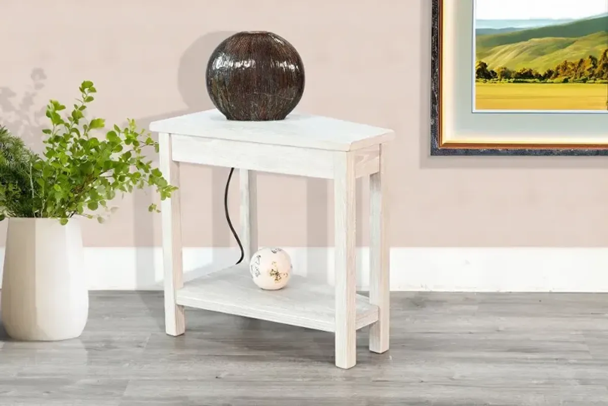 Wedge Light Gray Chairside Table