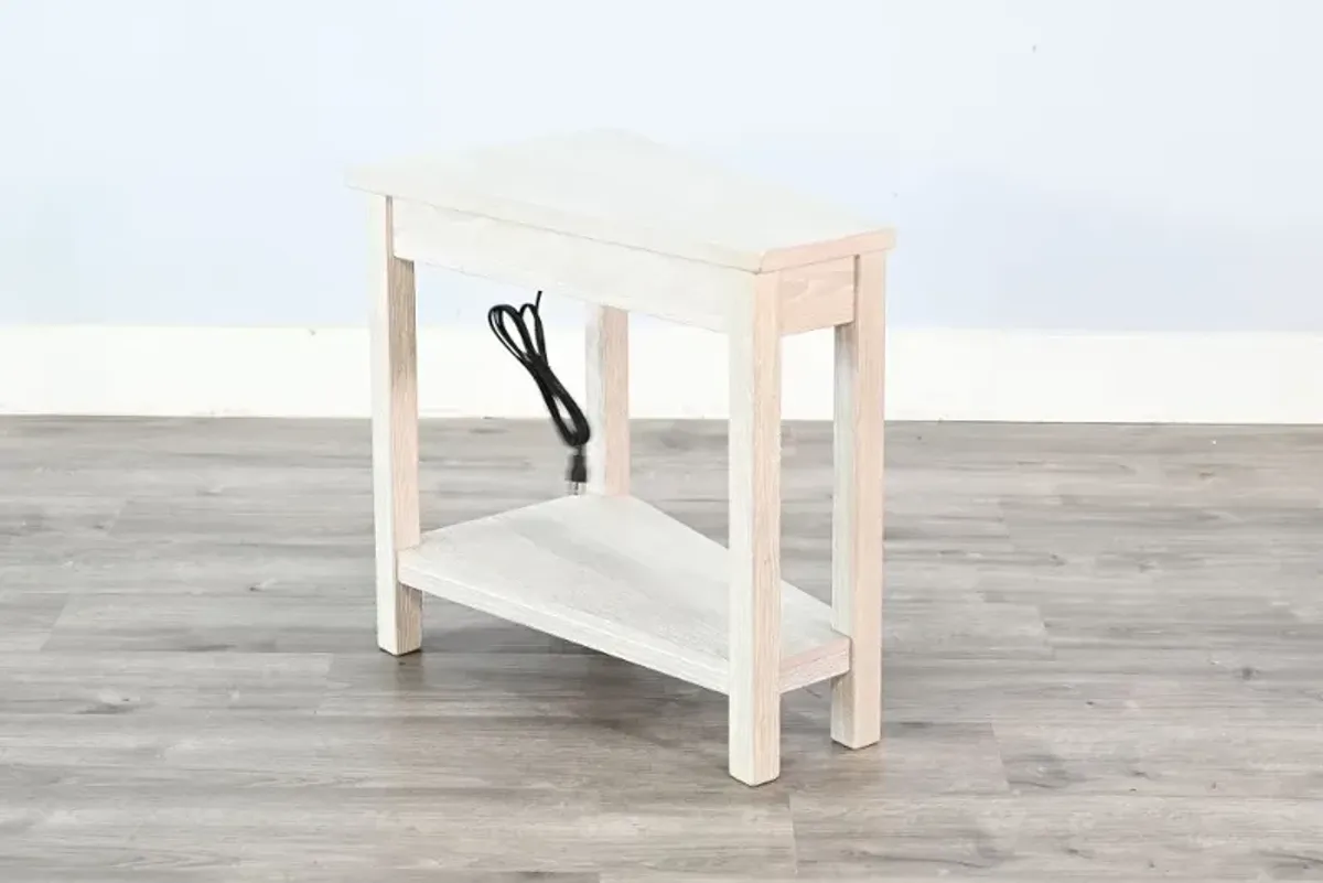 Wedge Light Gray Chairside Table