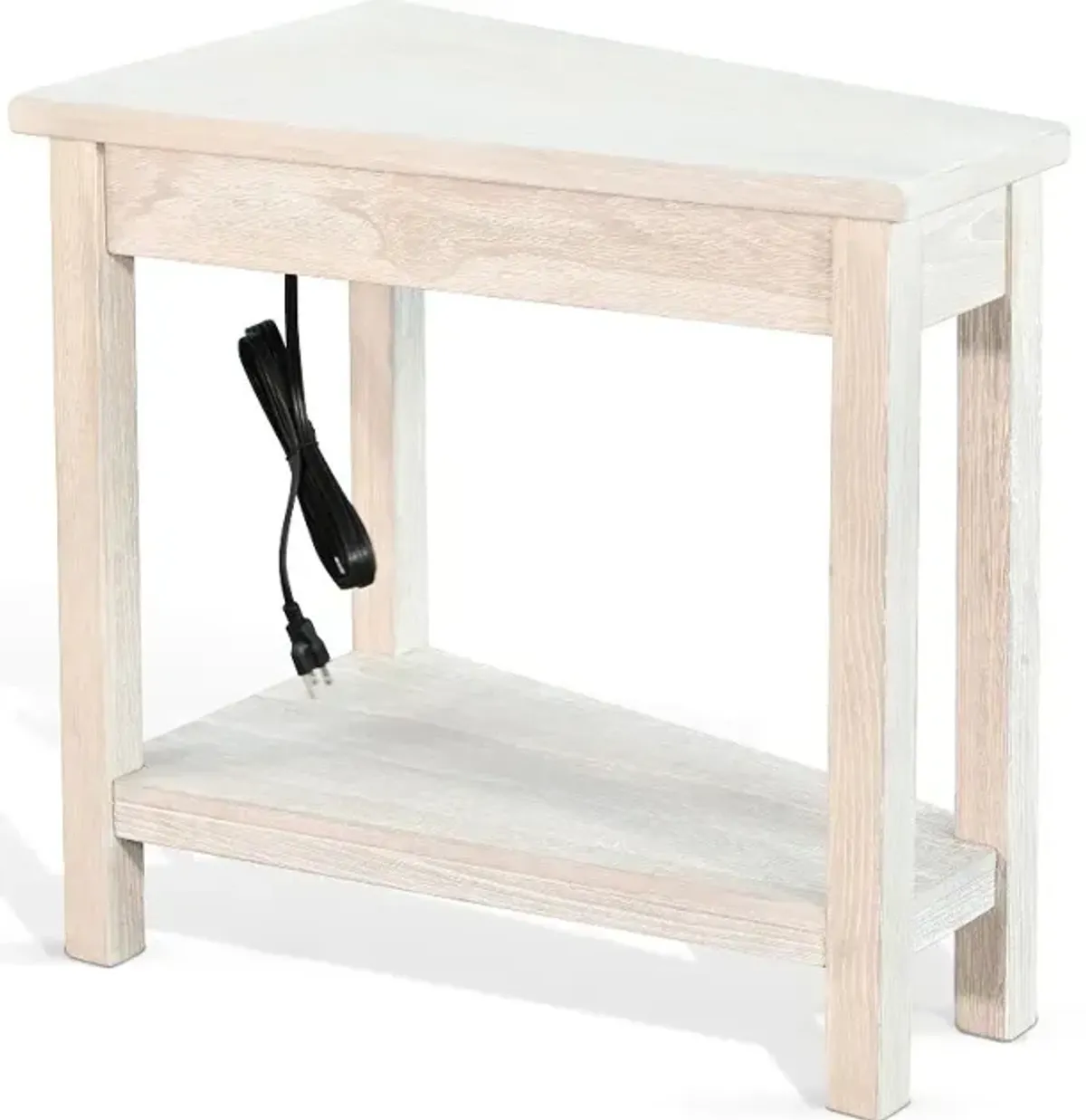 Wedge Light Gray Chairside Table