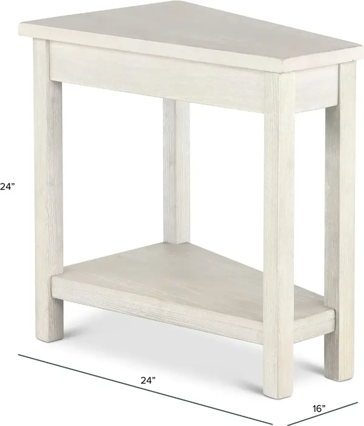 Wedge Gray Chairside Table