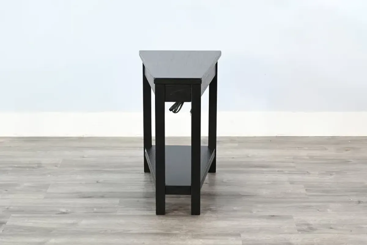 Wedge Black Chairside Table