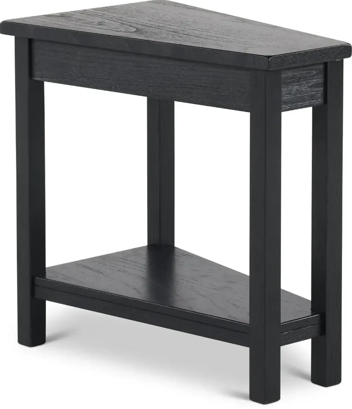 Wedge Black Chairside Table