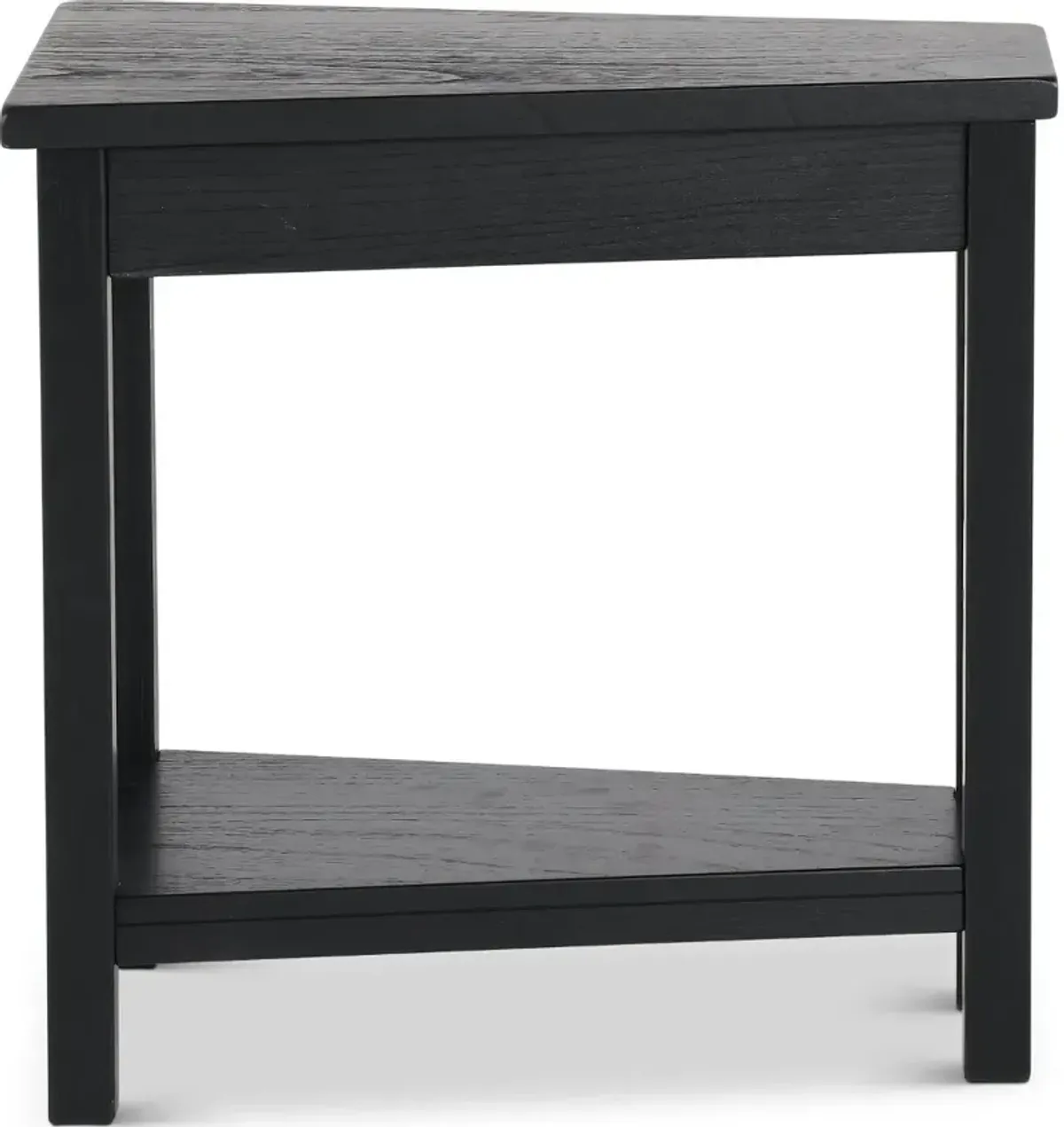 Wedge Black Chairside Table