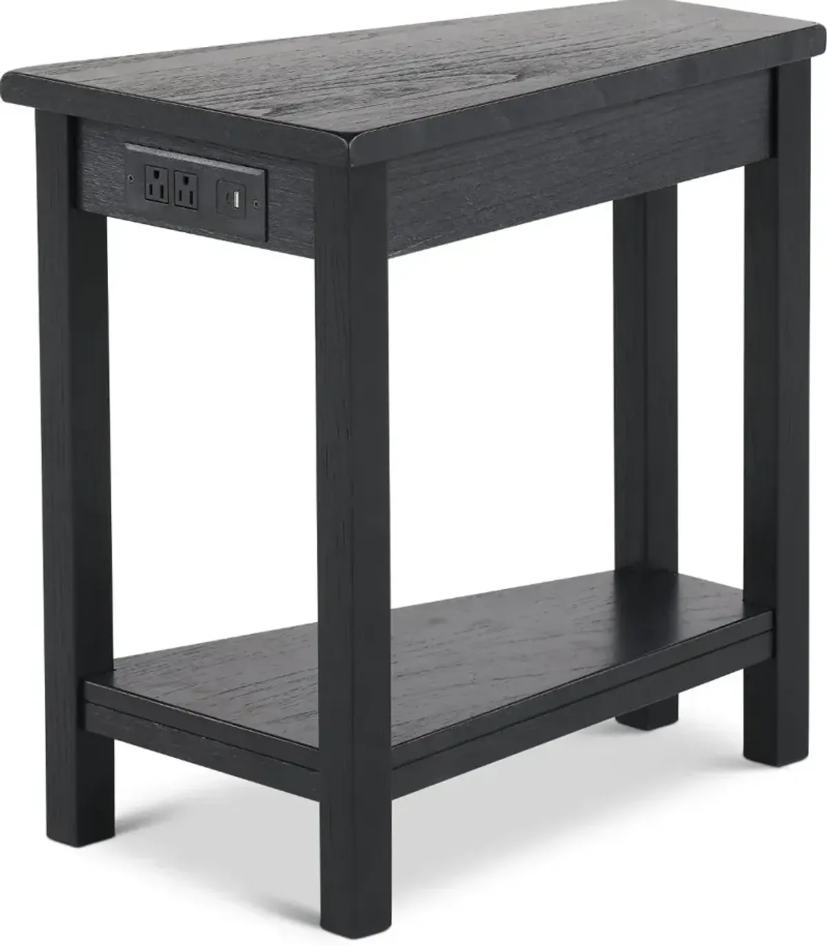 Wedge Black Chairside Table