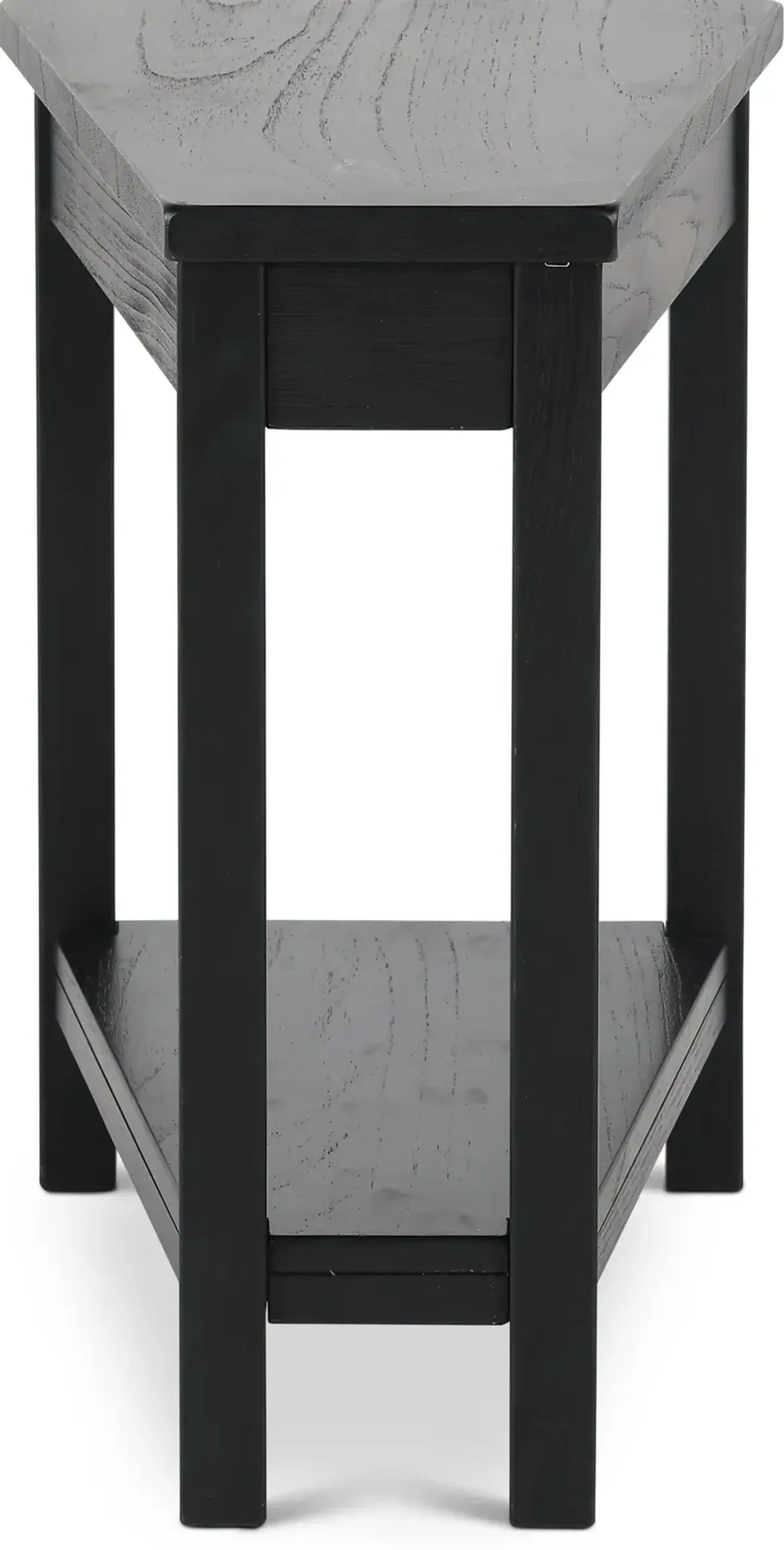 Wedge Black Chairside Table