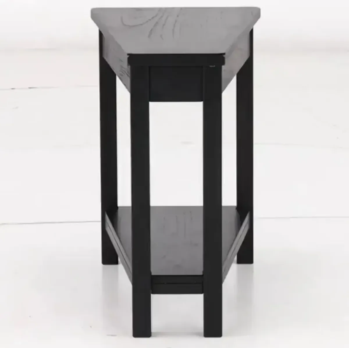 Wedge Black Chairside Table