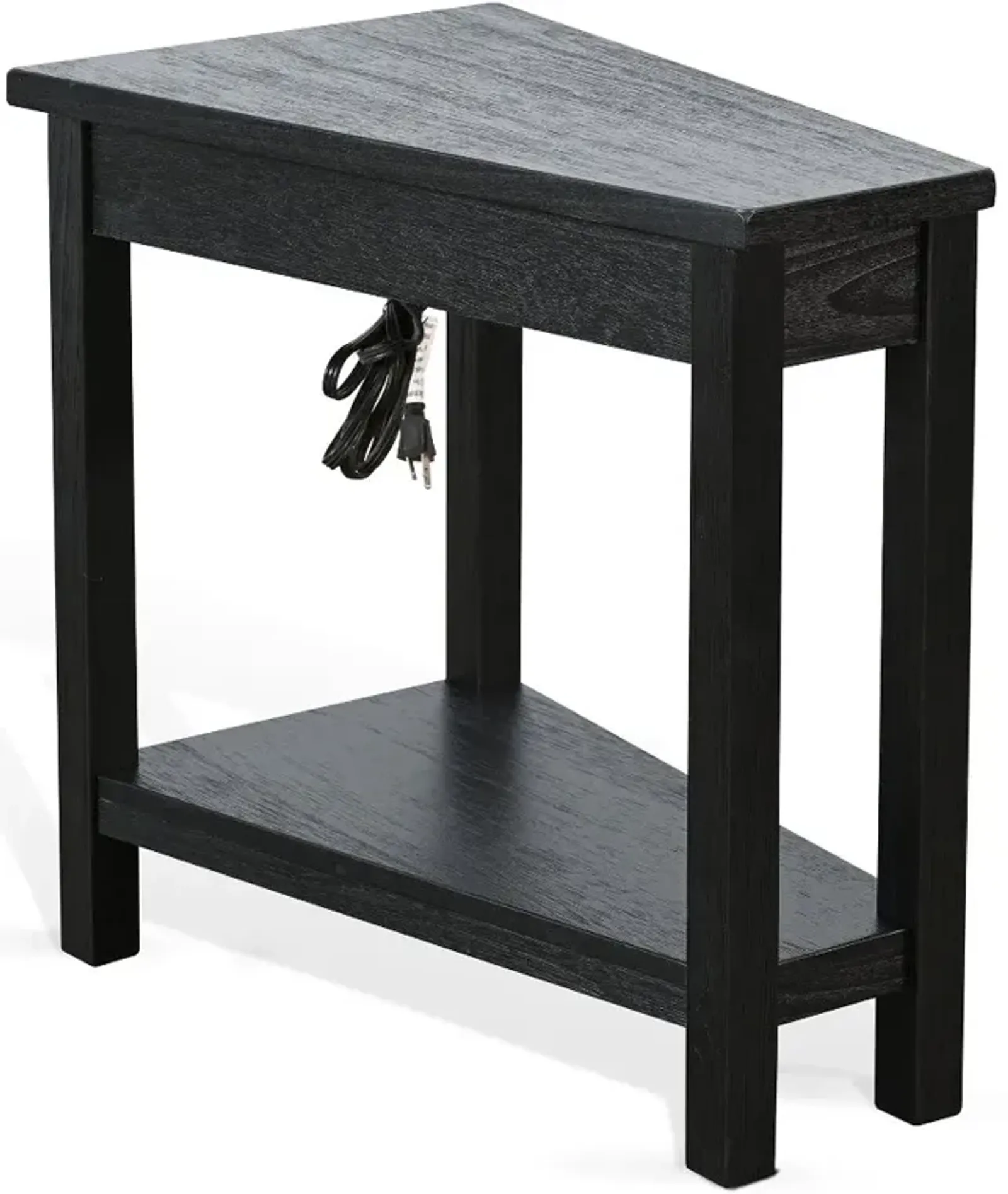 Wedge Black Chairside Table