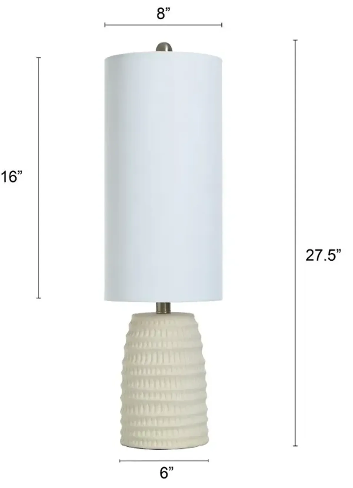 Off White Buff Table Lamp