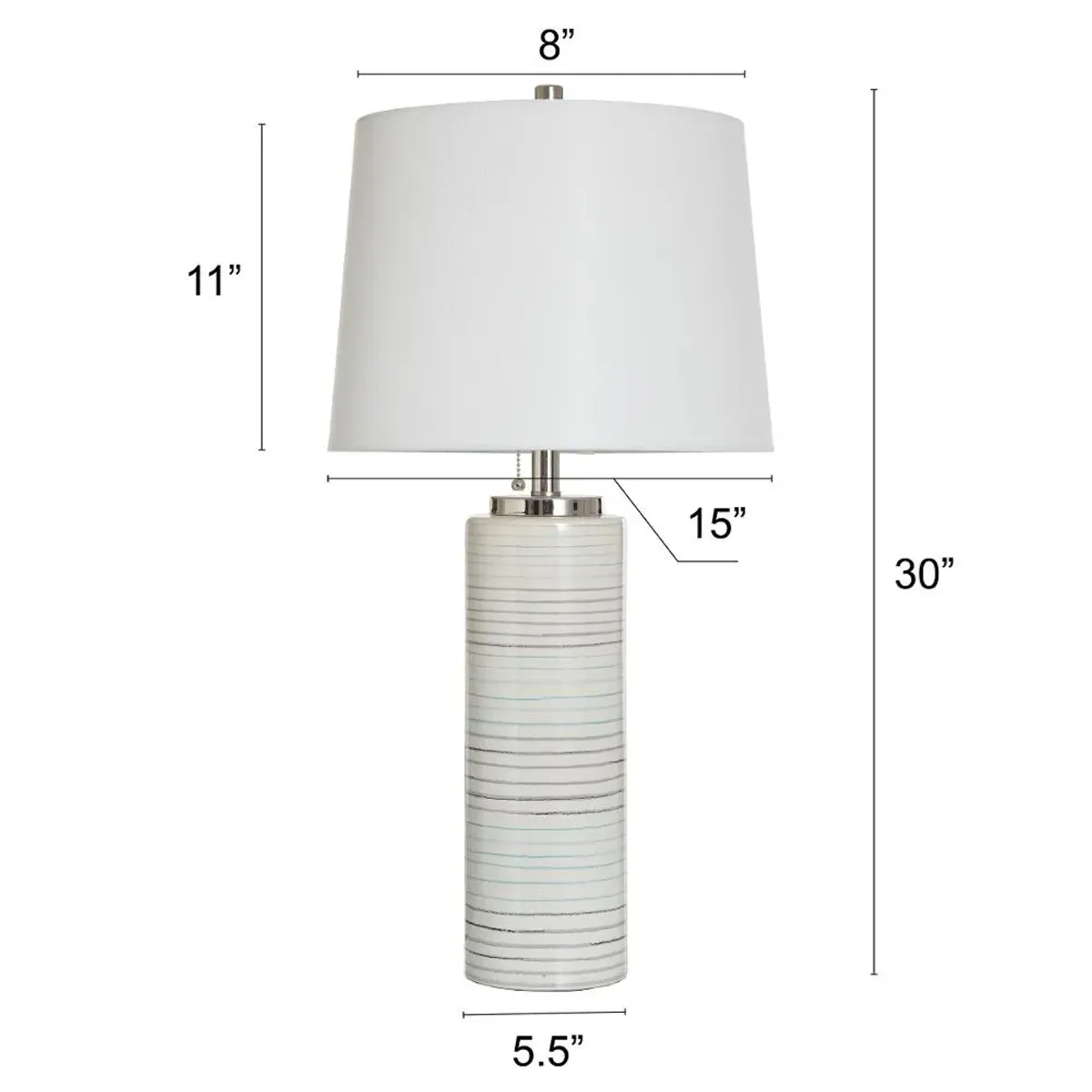 Pastel Turquoise and Gray Table Lamp
