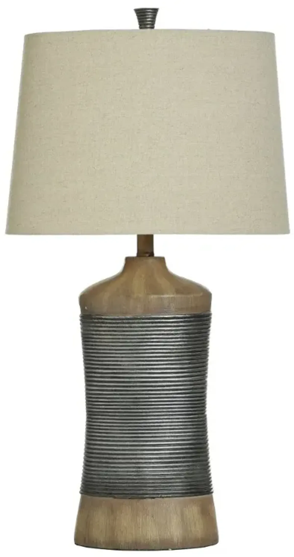 30" Light Brown and Gray Table Lamp