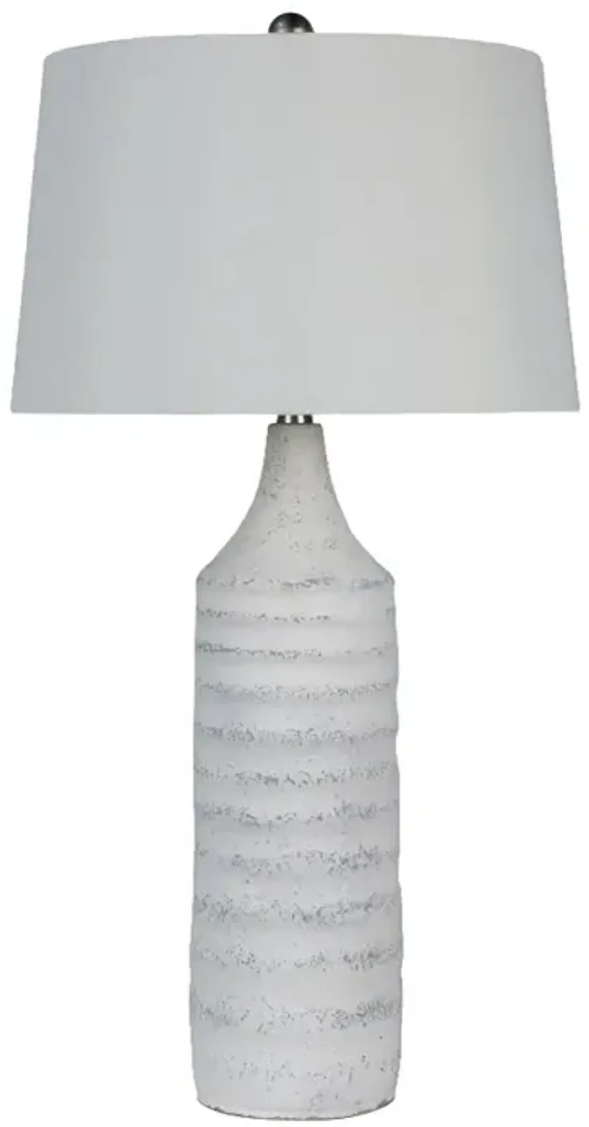 31" White Ceramic Table Lamp