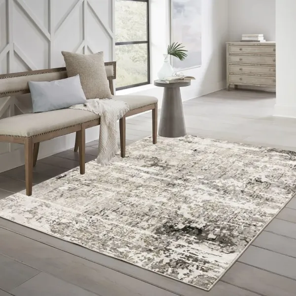 Nebulous 5 x 8 Modern Beige Area Rug